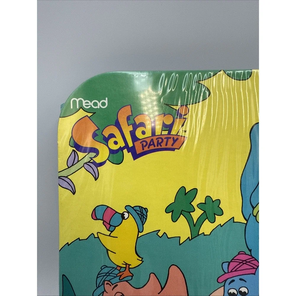 Safari Party Jr Organizer Binder Collectible Mead Corp School Used Vintage‎ 1989